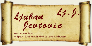 Ljuban Jevtović vizit kartica